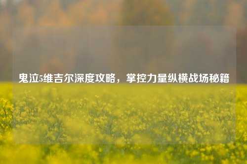 鬼泣5维吉尔深度攻略,掌控力量纵横战场秘籍