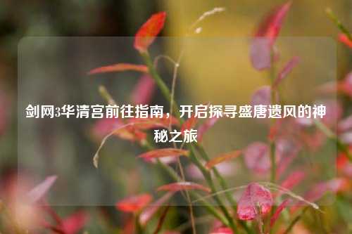 剑网3华清宫前往指南,开启探寻盛唐遗风的神秘之旅