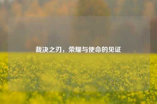 裁决之刃,荣耀与使命的见证