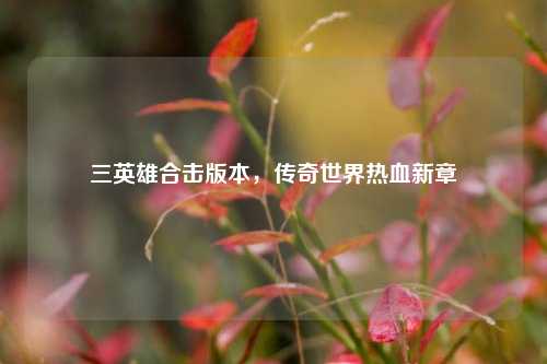 三英雄合击版本,传奇世界热血新章