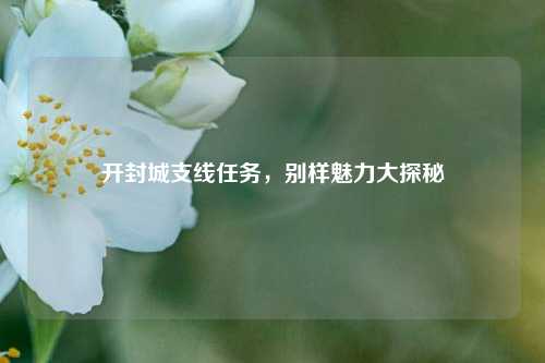 开封城支线任务,别样魅力大探秘