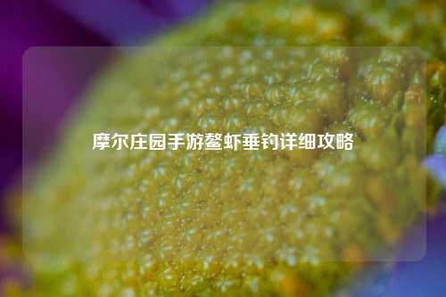 摩尔庄园手游鳌虾垂钓详细攻略