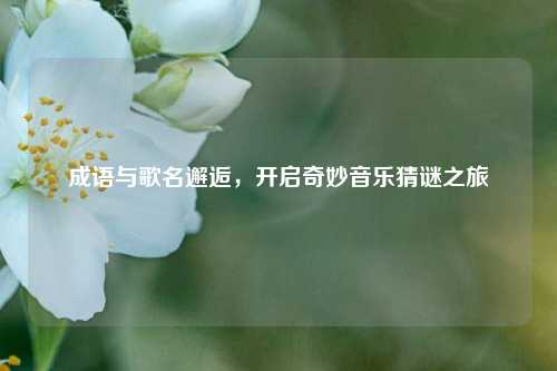 成语与歌名邂逅，开启奇妙音乐猜谜之旅