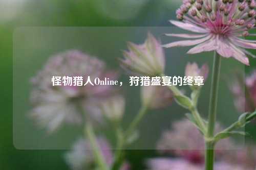 怪物猎人Online,狩猎盛宴的终章