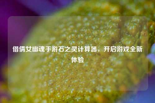 借倩女幽魂手游石之灵计算器，开启游戏全新体验