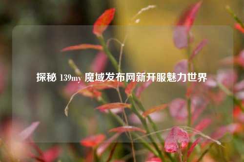 探秘 139my 魔域发布网新开服魅力世界